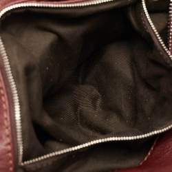 Pre Owned Chloe Burgundy Leather  Large Paddington Shoulder Bag