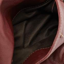 Pre Owned Chloe Burgundy Leather  Large Paddington Shoulder Bag
