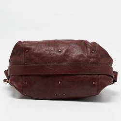 Pre Owned Chloe Burgundy Leather  Large Paddington Shoulder Bag