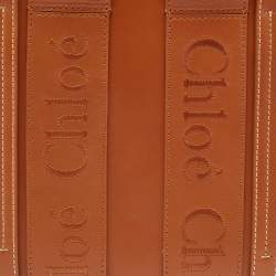 Chloe Brown Leather Small Woody Tote