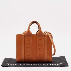 Chloe Brown Leather Small Woody Tote