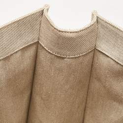 Pre Owned Chloe Beige/Brown Canvas and Leather Large Woody Tote