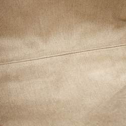 Pre Owned Chloe Beige/Brown Canvas and Leather Large Woody Tote