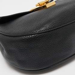 Chloe Black Leather Medium Drew Shoulder Bag