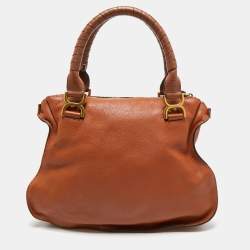 Chloe Brown Leather Medium Marcie Shoulder Bag