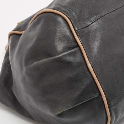 Chloe Black/Beige Leather Medium Ethel Satchel