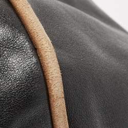 Chloe Black/Beige Leather Medium Ethel Satchel