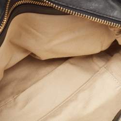 Chloe Black/Beige Leather Medium Ethel Satchel