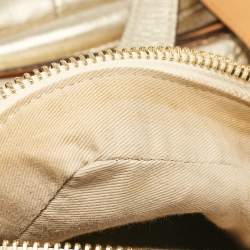 Pre Owned Chloe Light Gold Leather Medium Paraty Bag