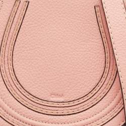 Chloe Light Pink Leather Mini Marcie Crossbody Bag