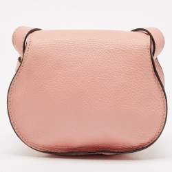 Chloe Light Pink Leather Mini Marcie Crossbody Bag