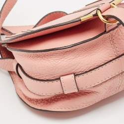 Chloe Light Pink Leather Mini Marcie Crossbody Bag