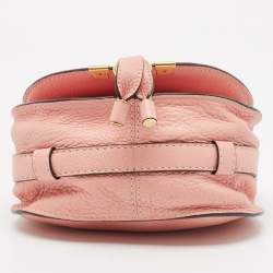 Chloe Light Pink Leather Mini Marcie Crossbody Bag