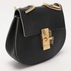 Pre Owned Chloe Black Leather Small Drew Shoulder Bag