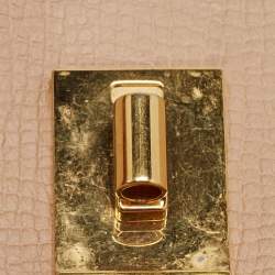 Pre Owned Chloe Peach/Brow Leather Medium Drew Shoulder Bag