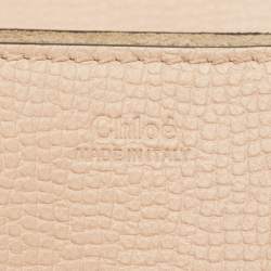 Pre Owned Chloe Peach/Brow Leather Medium Drew Shoulder Bag