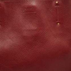 Pre Owned Chloe Burgundy Leather and Suede Medium Milo Tote