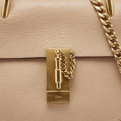 Chloe Beige Leather Small Drew Shoulder Bag