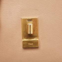 Chloe Beige Leather Small Drew Shoulder Bag