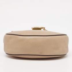 Chloe Beige Leather Small Drew Shoulder Bag