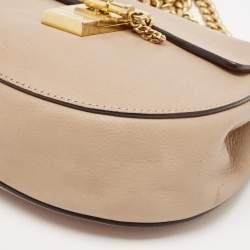 Chloe Beige Leather Small Drew Shoulder Bag