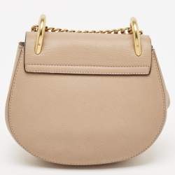 Chloe Beige Leather Small Drew Shoulder Bag