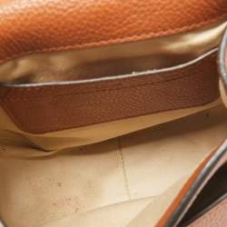 Pre Owned Chloe Brown Leather Small Marcie Saddle Bag