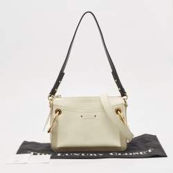 Chloe Off White Leather Small Roy Shoulder Bag