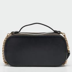 Pre Owned Chloe Black Leather C Vanity Shoulder Bag