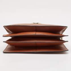 مملوكة مسبقًا Chloe Brown Leather and Suede Medium Faye Shoulder Bag