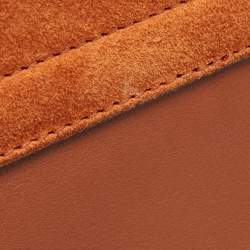 مملوكة مسبقًا Chloe Brown Leather and Suede Medium Faye Shoulder Bag