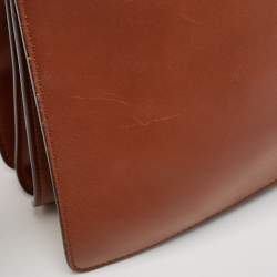 مملوكة مسبقًا Chloe Brown Leather and Suede Medium Faye Shoulder Bag