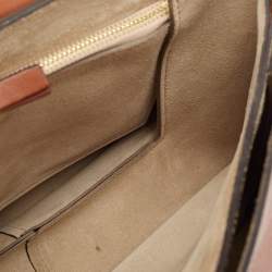 مملوكة مسبقًا Chloe Brown Leather and Suede Medium Faye Shoulder Bag