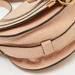 Pre Owned Chloe Beige Leather Small Marcie Shoulder Bag