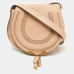 Pre Owned Chloe Beige Leather Small Marcie Shoulder Bag