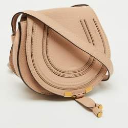 Pre Owned Chloe Beige Leather Small Marcie Shoulder Bag