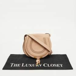 Pre Owned Chloe Beige Leather Small Marcie Shoulder Bag
