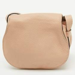 Pre Owned Chloe Beige Leather Small Marcie Shoulder Bag