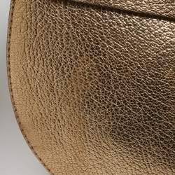 Chloe Gold Leather Medium Drew Shoulder Bag