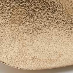 Chloe Gold Leather Medium Drew Shoulder Bag