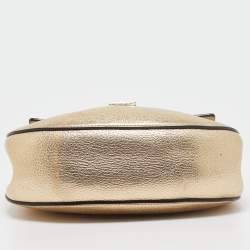 Chloe Gold Leather Medium Drew Shoulder Bag