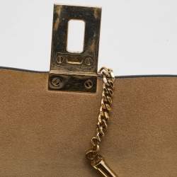 Chloe Gold Leather Medium Drew Shoulder Bag