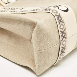 Pre Owned Chloe Beige Canvas Medium Woody Tote