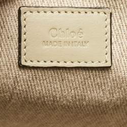 Pre Owned Chloe Beige Canvas Medium Woody Tote