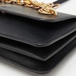 Pre Owned Chloe Black Leather Drew Bijou Clutch Bag