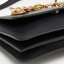 Pre Owned Chloe Black Leather Drew Bijou Clutch Bag