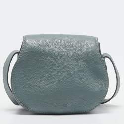 مملوكة مسبقًا Chloe Light Blue Leather Mini Marcie Crossbody Bag