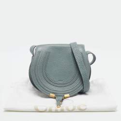 مملوكة مسبقًا Chloe Light Blue Leather Mini Marcie Crossbody Bag