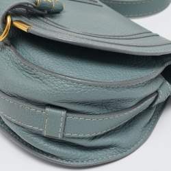 مملوكة مسبقًا Chloe Light Blue Leather Mini Marcie Crossbody Bag