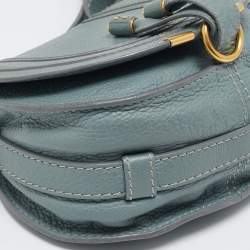 مملوكة مسبقًا Chloe Light Blue Leather Mini Marcie Crossbody Bag